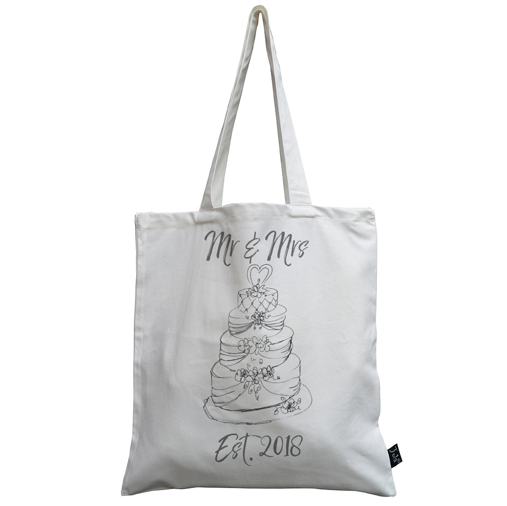 Wedding Cake est 2018 canvas bag