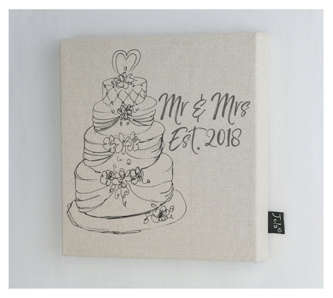 Wedding cake est 2022 canvas Frame