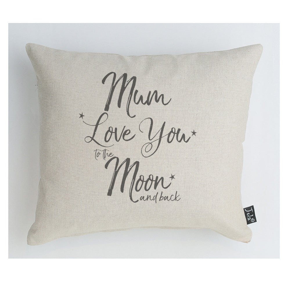 Mum Love you to the Moon and back cushion grey - Jola Designs