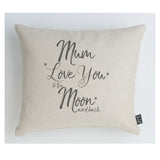 Mum Love you to the Moon and back cushion grey