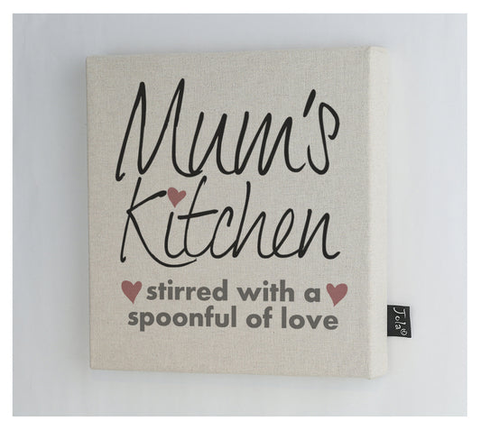 Mum's Kitchen love Canvas Frame