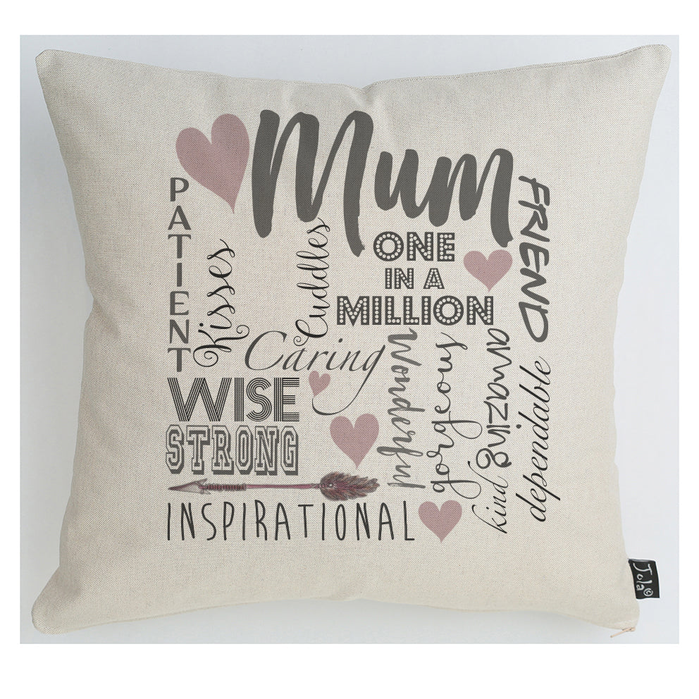 Mum's the word Cushion Grey