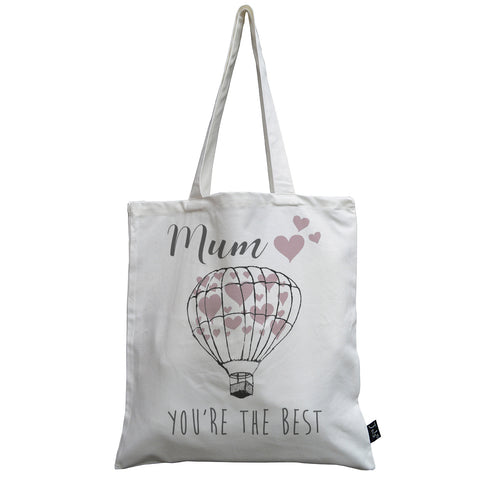 Balloon Heart Mum you're the best canvas bag
