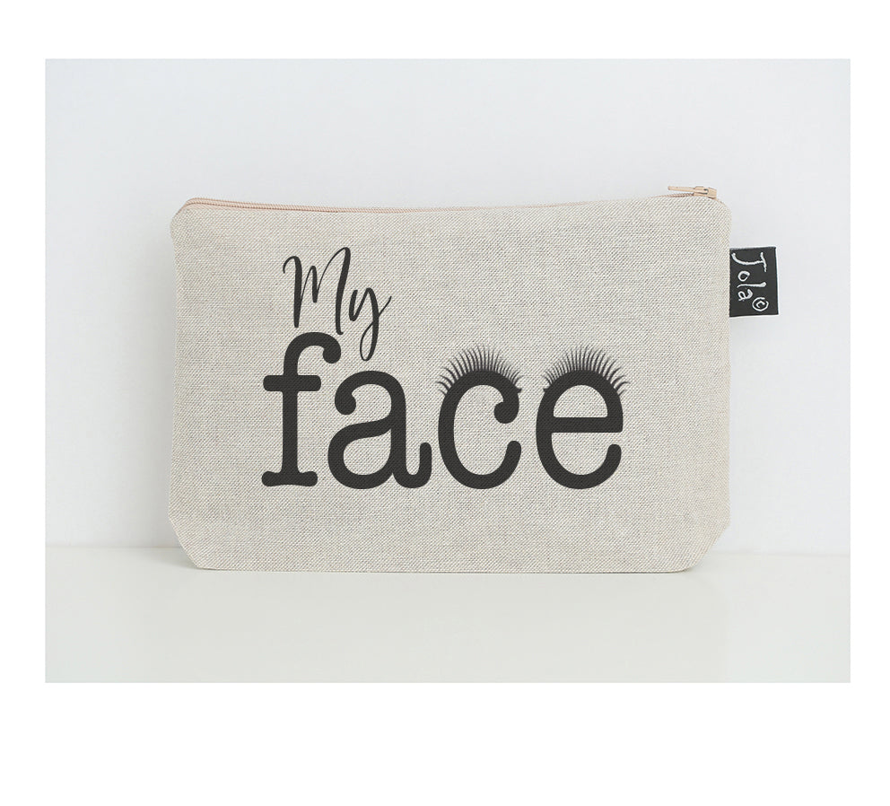 My face eyelashes small make up bag