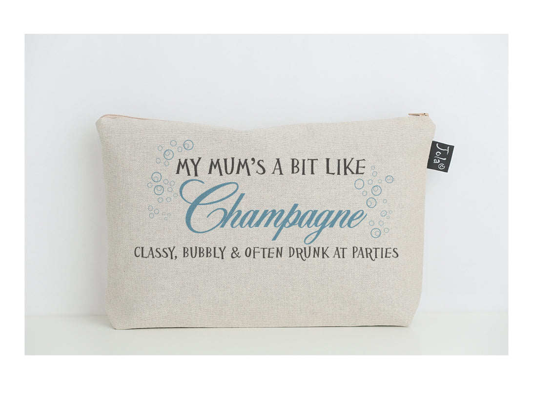 Mum Champagne classy small makeup bag