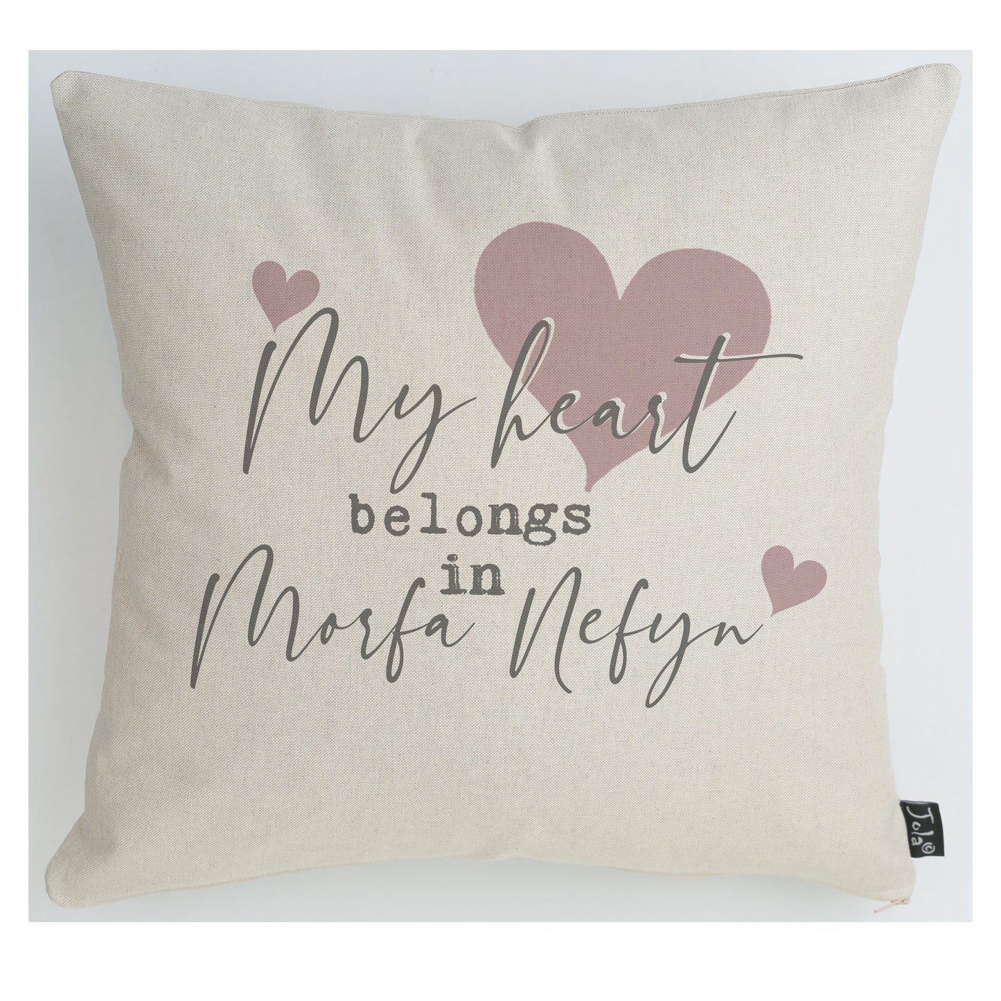 Personalised My heart belongs in... Cushion