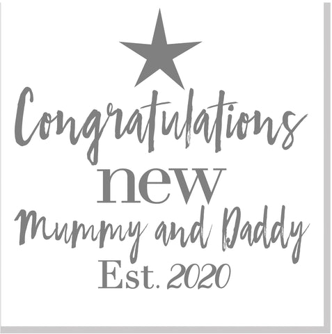 Congratulations New Mummy and Daddy square card