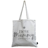 New Mummy winging it grey canvas bag