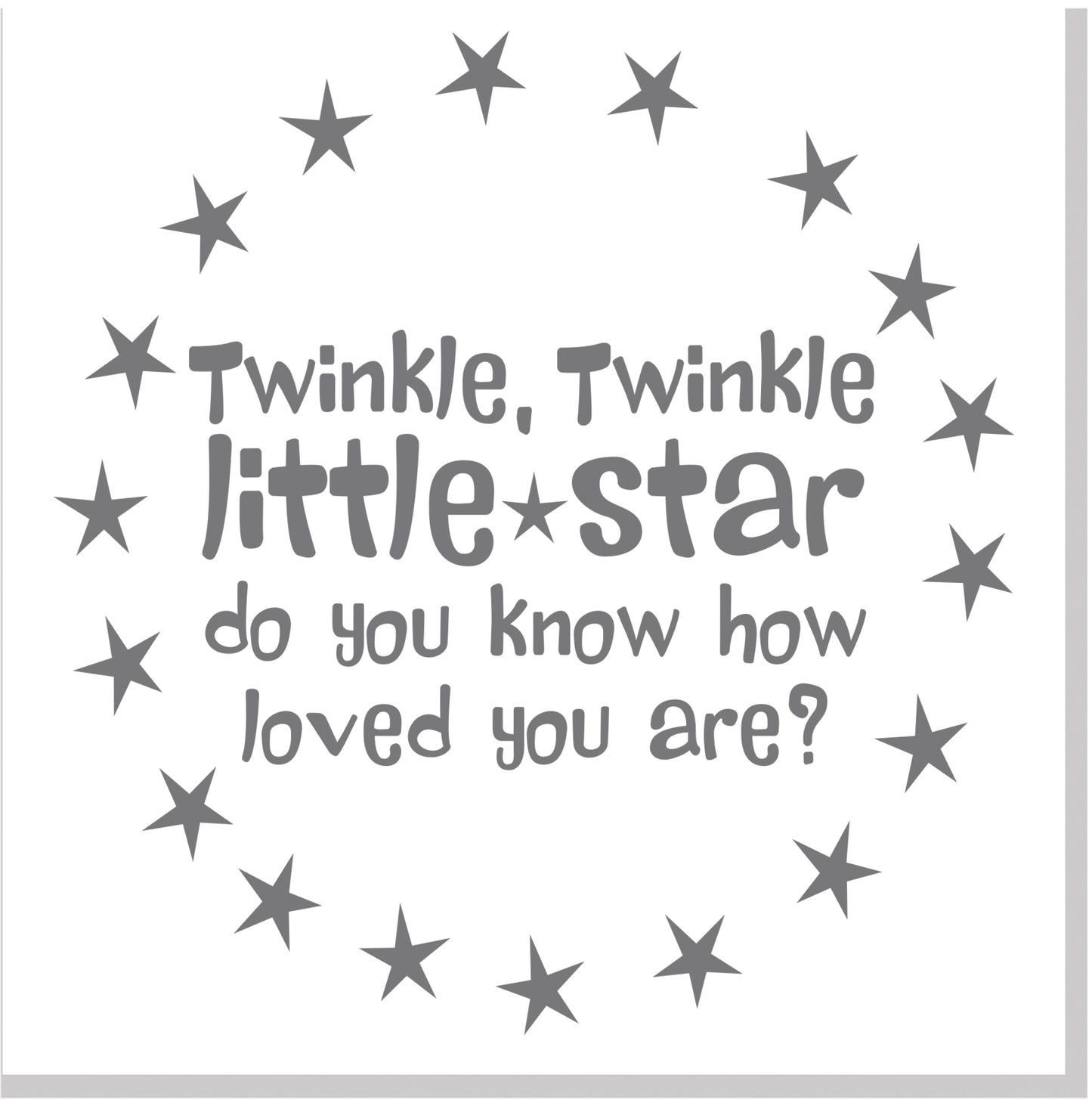 Twinkle Little Star square card