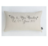 Personalised Foxwell Wedding cushion