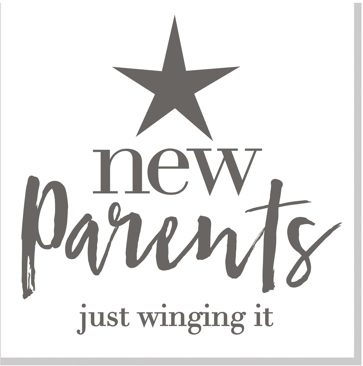 New Parents Winging It square card