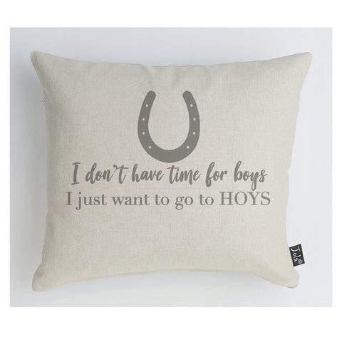 No time for boys cushion