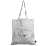 On cloud wine canvas bag