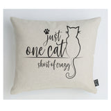 One cat short of crazy cushion