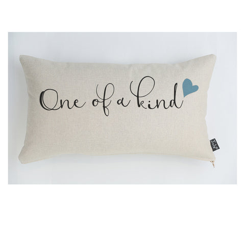 One of a kind blue heart cushion