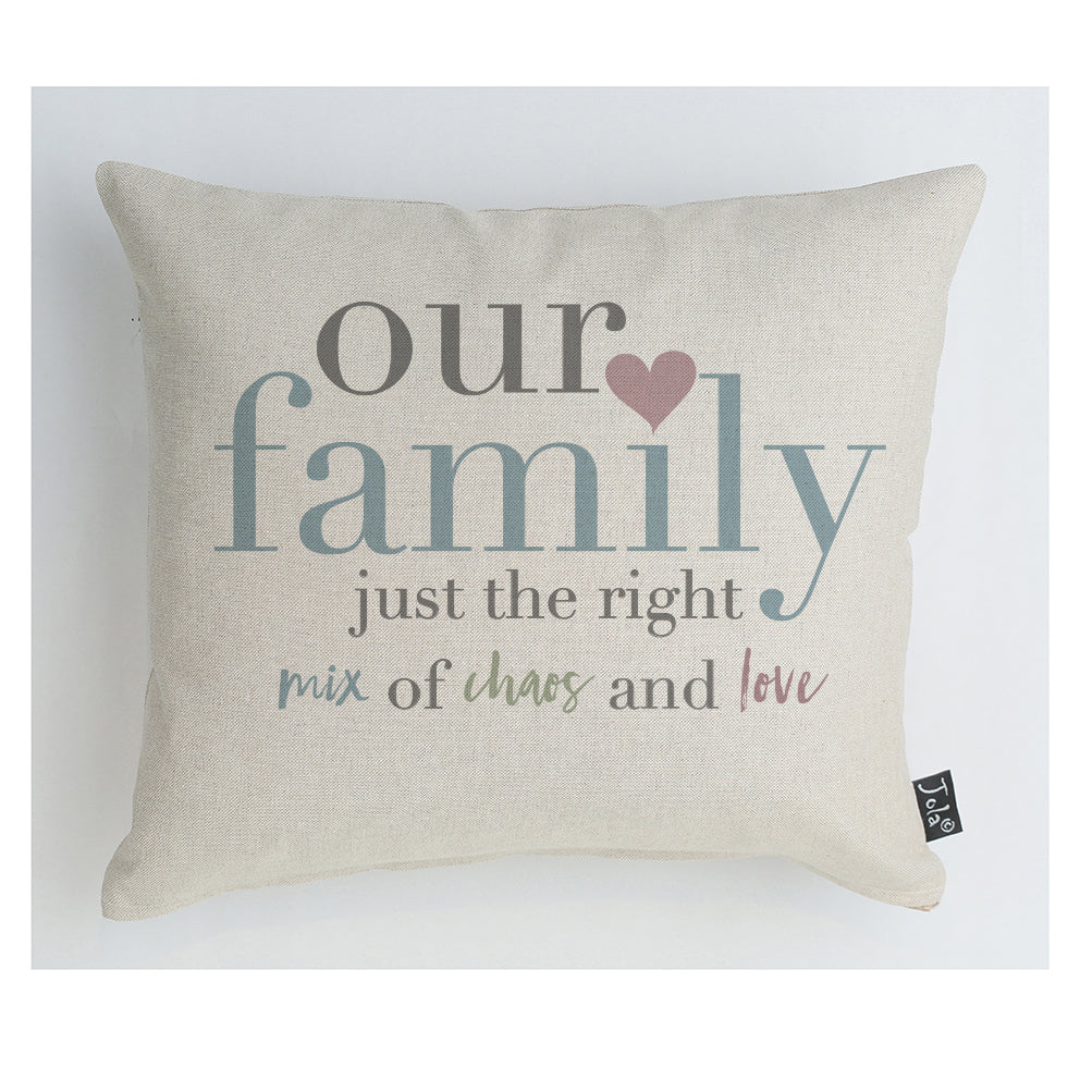 Our Family pastel cushion