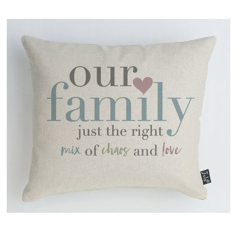Our Family pastel cushion