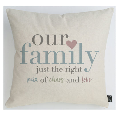 Our Family pastel cushion