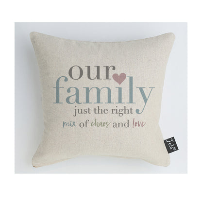 Our Family pastel cushion