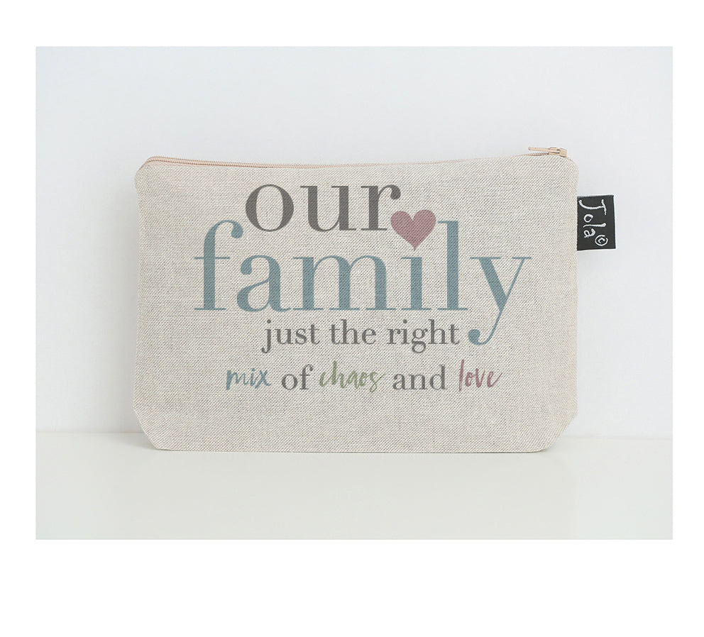 Our Family Pastel small make up bag