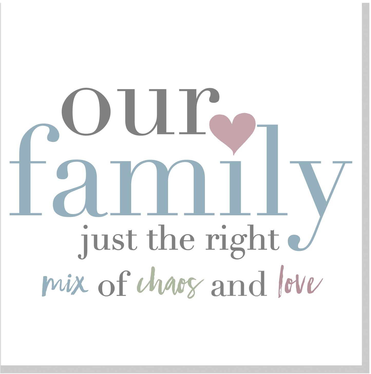 Our Family square card
