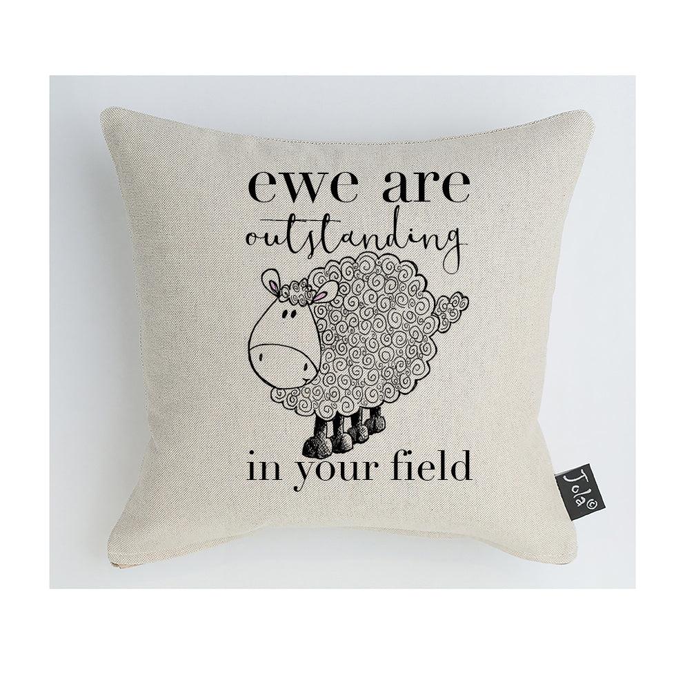 Ewe are outstanding in your field Cushion