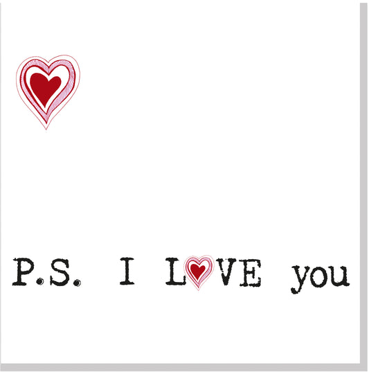 P.S I Love you square card