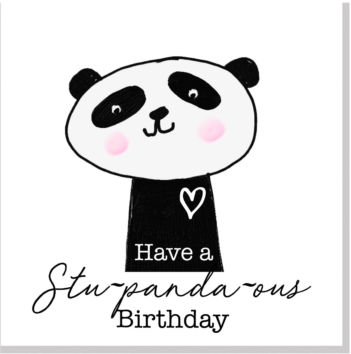 Panda Stupandous Happy Birthday square card