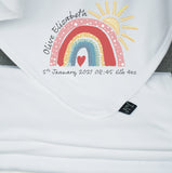 Personalised Rainbow  Baby Blanket