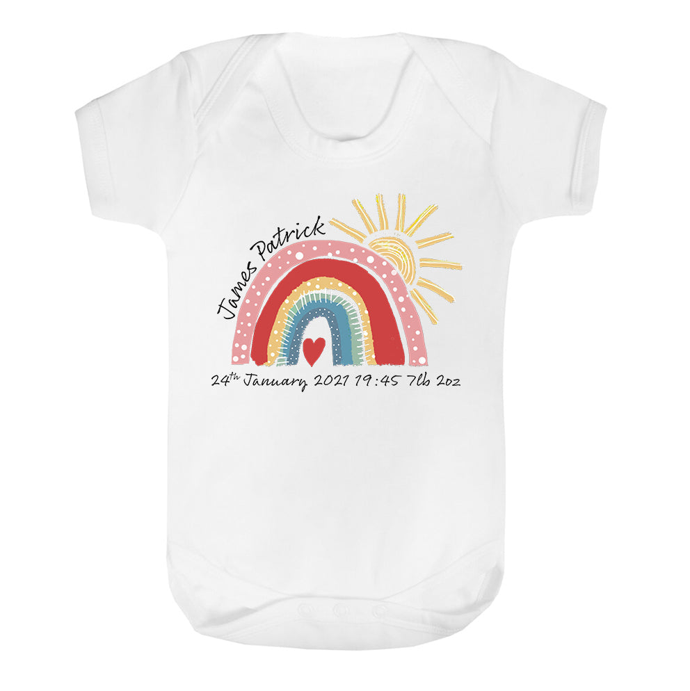 Personalised Rainbow Baby Vest