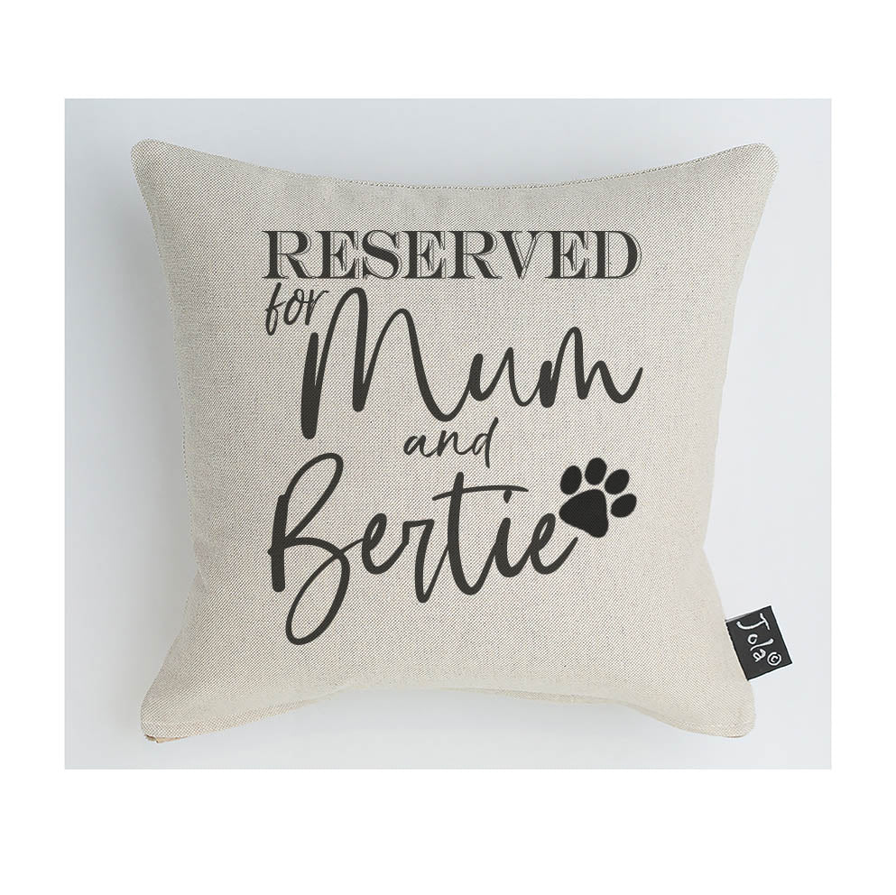 Reserved for Mum and her dog cushion