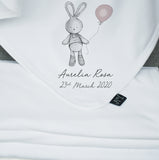 Personalised Welcome Balloon baby blanket