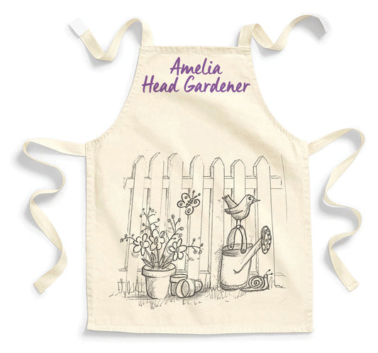 Personalised Amelia Head Gardener Childs Apron