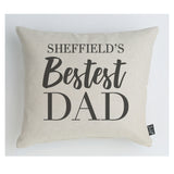 Personalised Bestest Dad City cushion