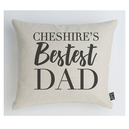 Personalised Bestest Dad City cushion