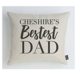Personalised Bestest Dad City cushion