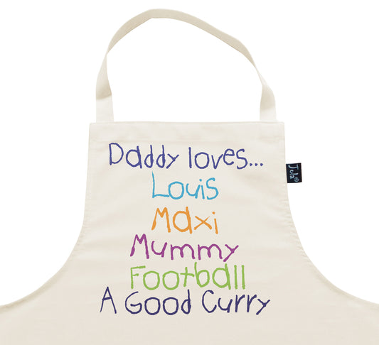 Personalised Daddy Loves Apron