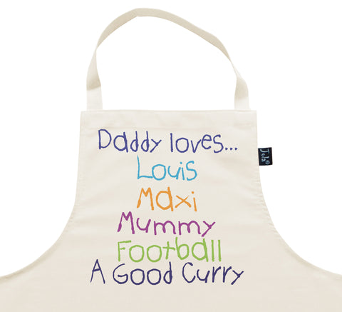 Personalised Daddy Loves Apron