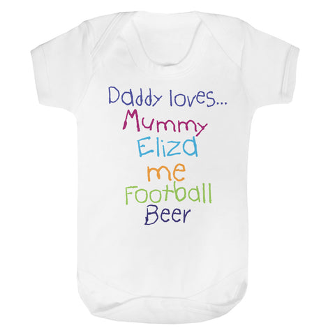 Personalised Daddy Loves Baby Vest