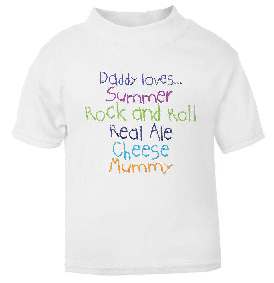 Personalised Daddy Loves Toddler T Shirt