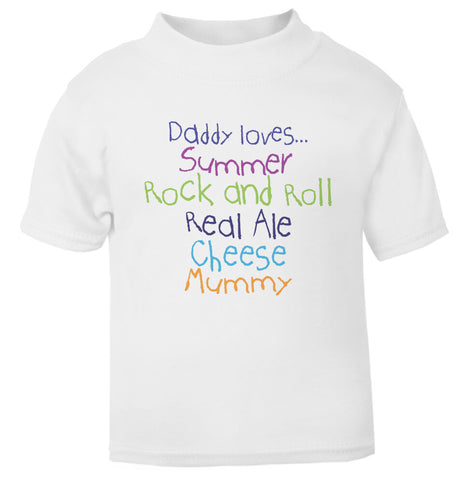 Personalised Daddy Loves Toddler T Shirt