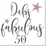 Personalised Fabulous age square card
