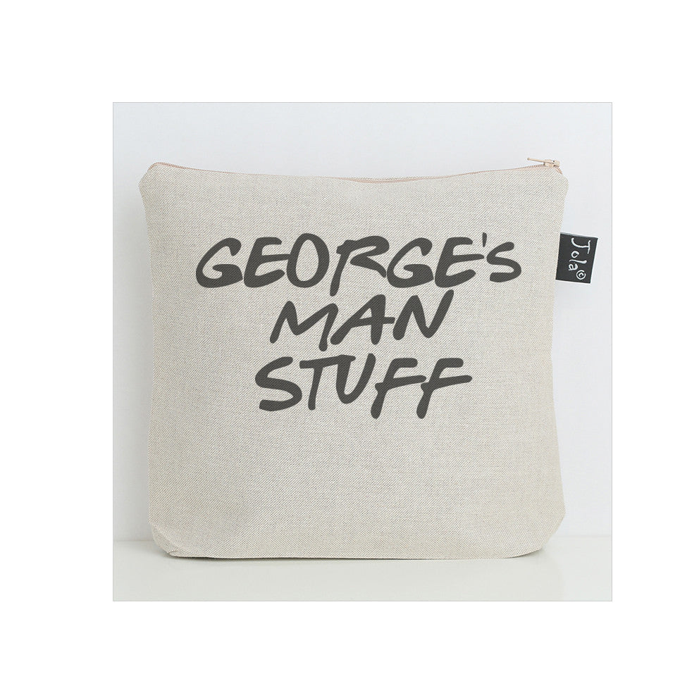 Personalised man stuff wash bag - Jola Designs