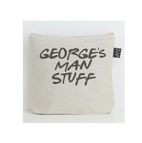 Personalised man stuff wash bag