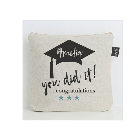 Personalised You did it washbag