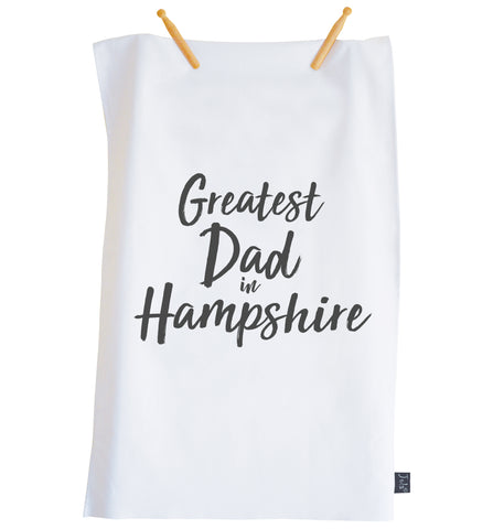 Personalised Greatest Dad City Tea Towel