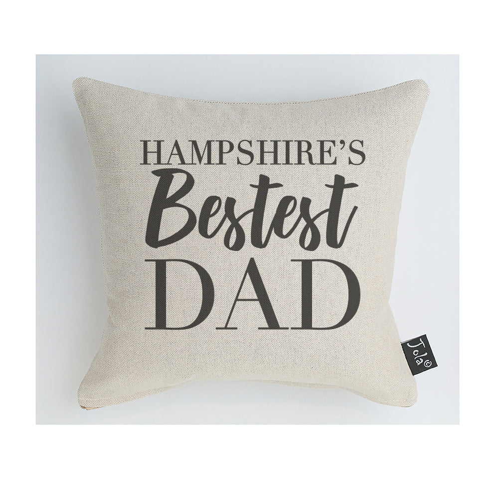 Personalised Bestest Dad City cushion