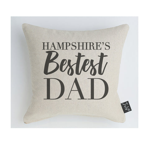 Personalised Bestest Dad City cushion