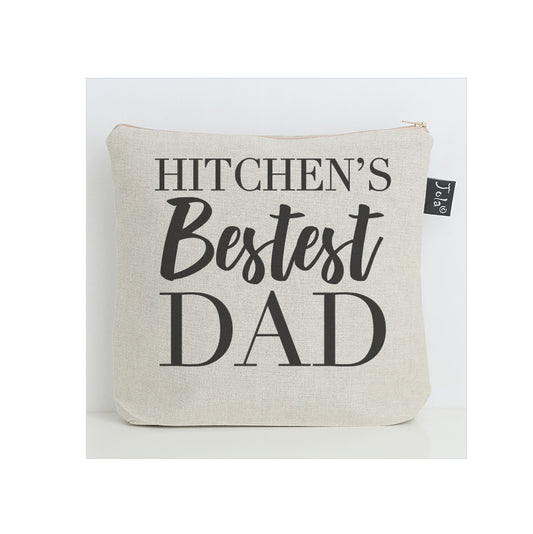 Personalised Bestest Dad city wash bag