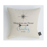 Personalised Compass Mileage Cushion